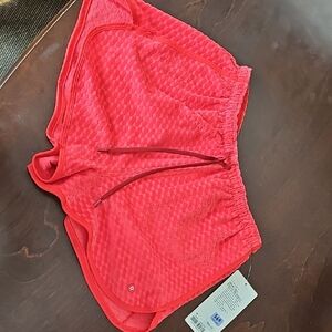 lululemon athletica Textured Red Athletic Shorts